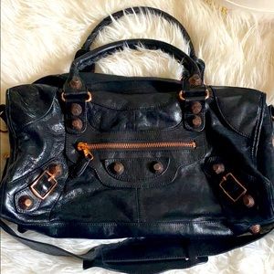 Balenciaga City 2 way Satchel Black Shoulder Bag